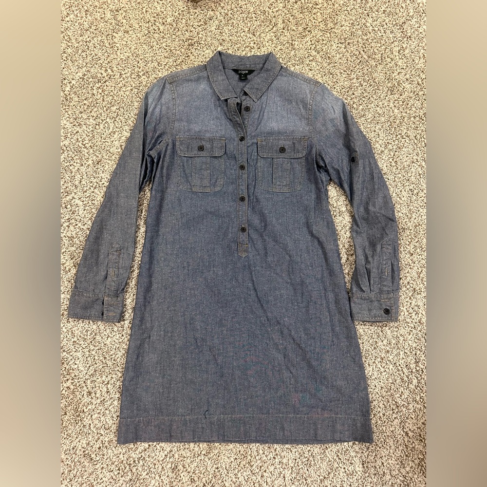 J. Crew Long Sleeve Denim Dress Size Small